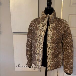 Marc New York Snake Pattern Puffer Jacket